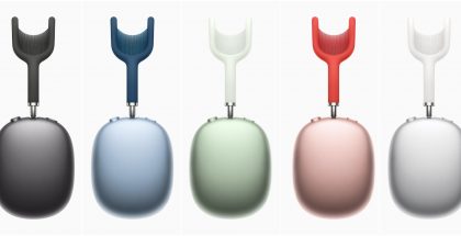 Alkuperäiset AirPods Max -kuulokkeet eri väreissä.
