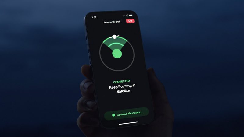 iPhone 14 -puhelimet tukevat satelliittiyhteyttä.