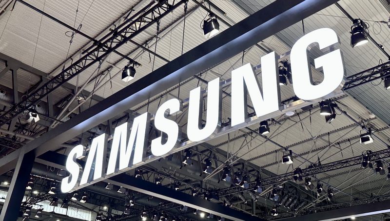 Samsung logo.