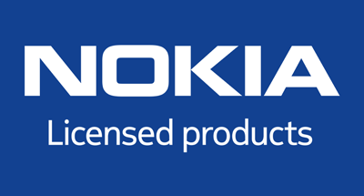 Lisensoidun Nokia-tavaramerkin kanssa on käytetty vielä vanhaa kunnon Nokia-logoa.